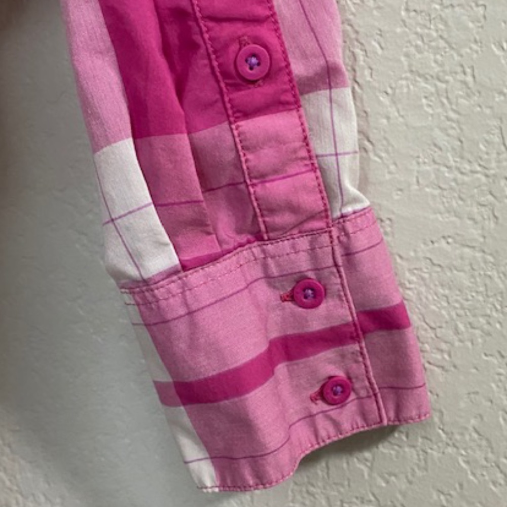 The North Face Pink Plaid Shirt Size Medium - Picture 5 of 13